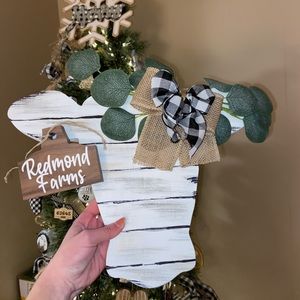 Custom Cow Head Door Sign